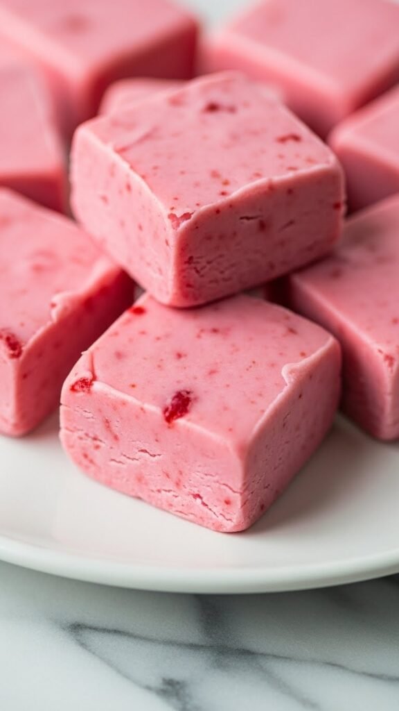 Strawberry Cream Fudge