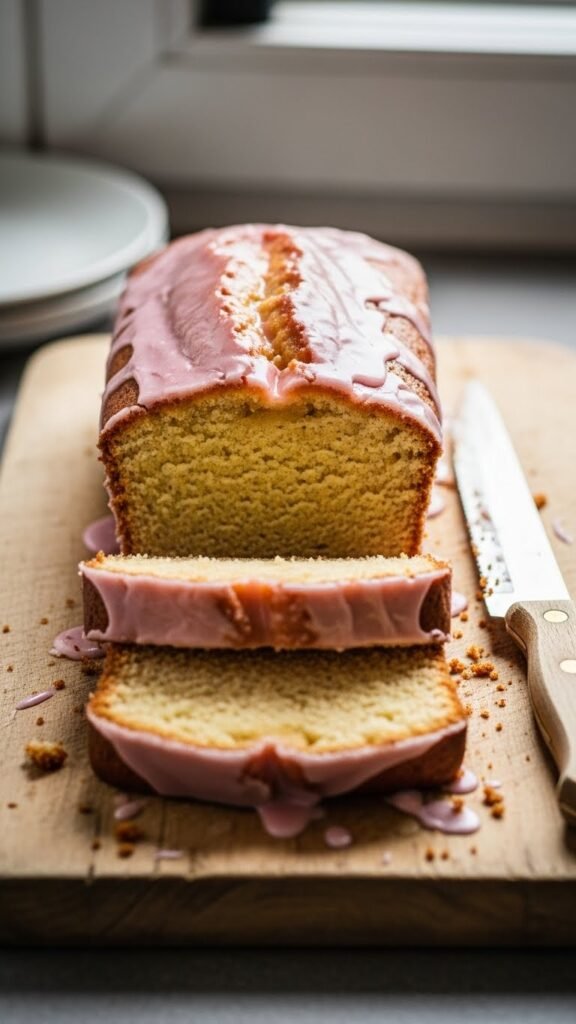 Strawberry Glazed Loaf Cake