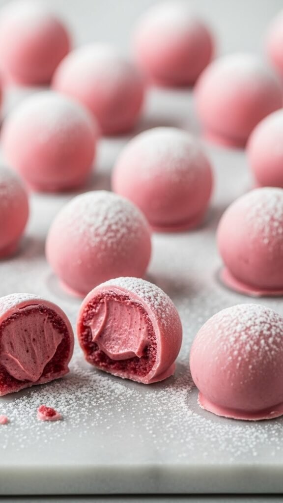Pink Chocolate Truffles