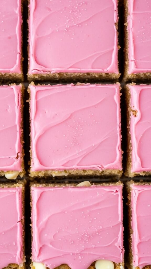 Pink Frosted Blondies