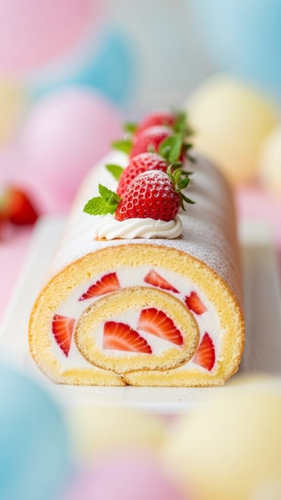 Strawberry Swiss Roll