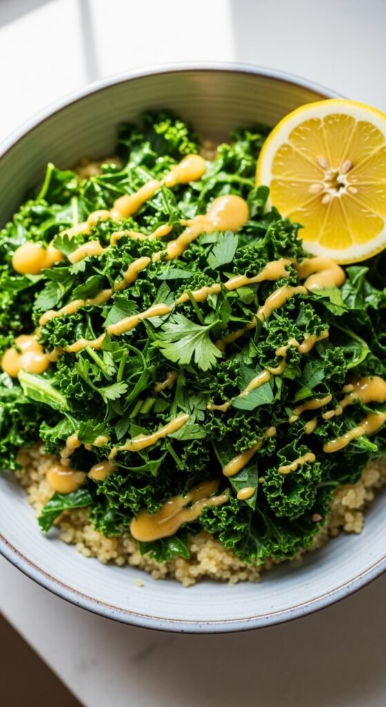 Lemon Herb Quinoa & Kale Bowl