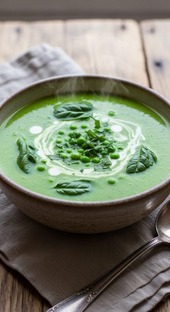 Pea and Spinach Soup