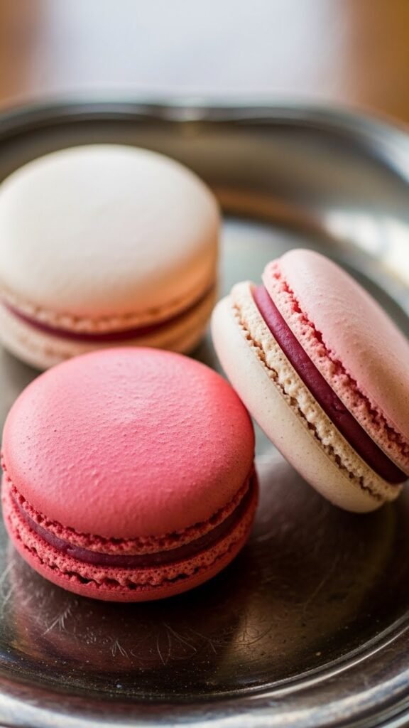  Raspberry Macarons