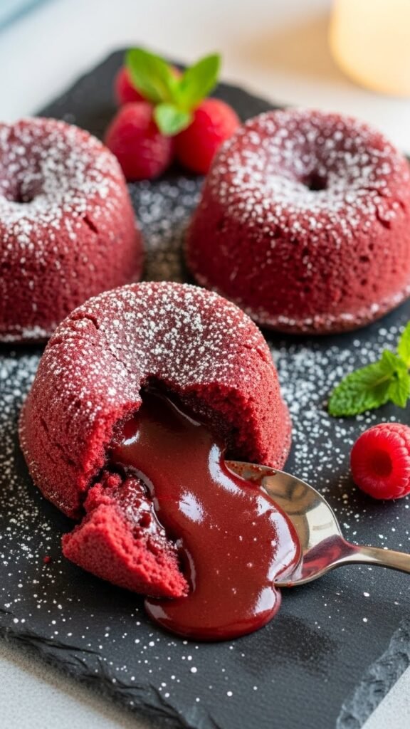  Red Chocolate Lava Cakes