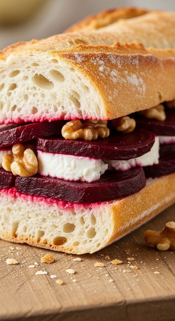 Roasted Beet and Goat Cheese with Walnuts