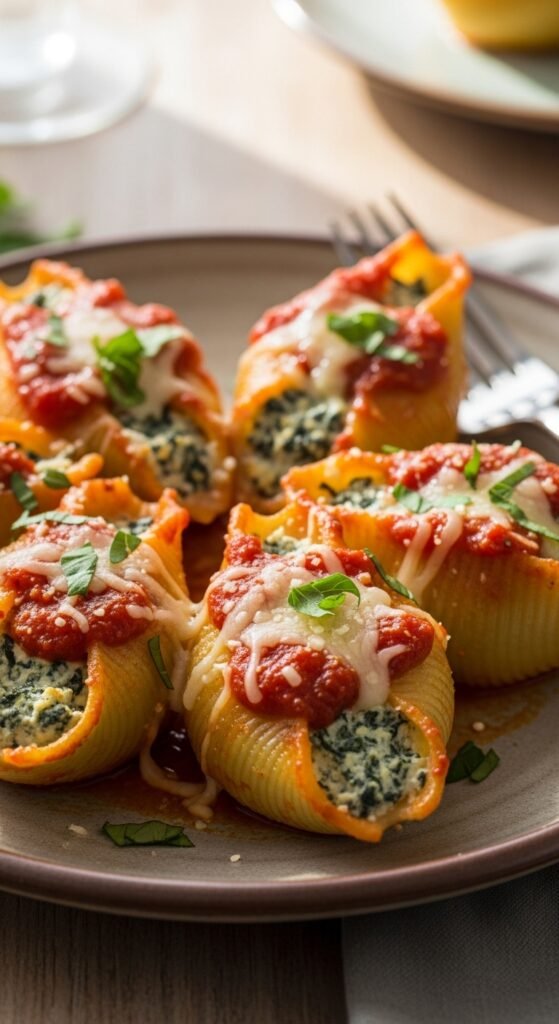 Spinach and Ricotta Stuffed Shells