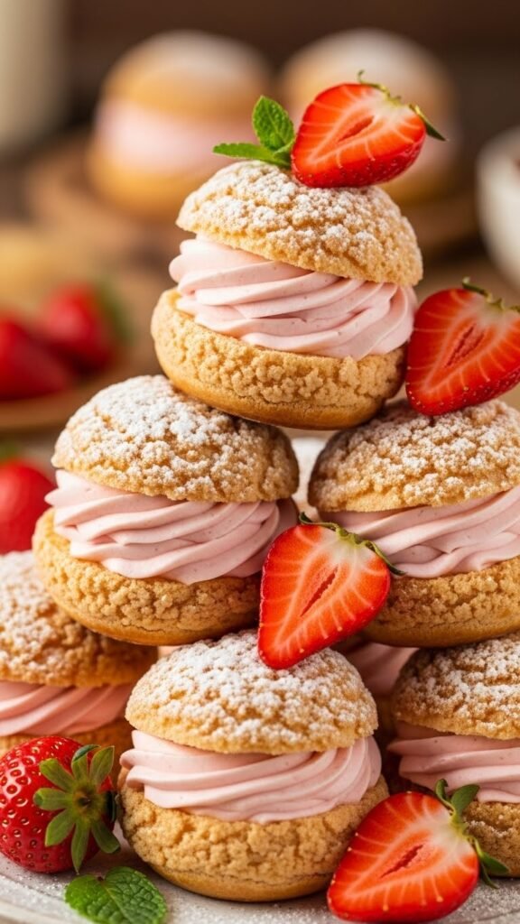 Strawberry Cream Puffs