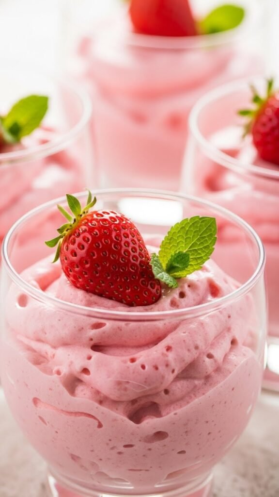 Strawberry Mousse Cups