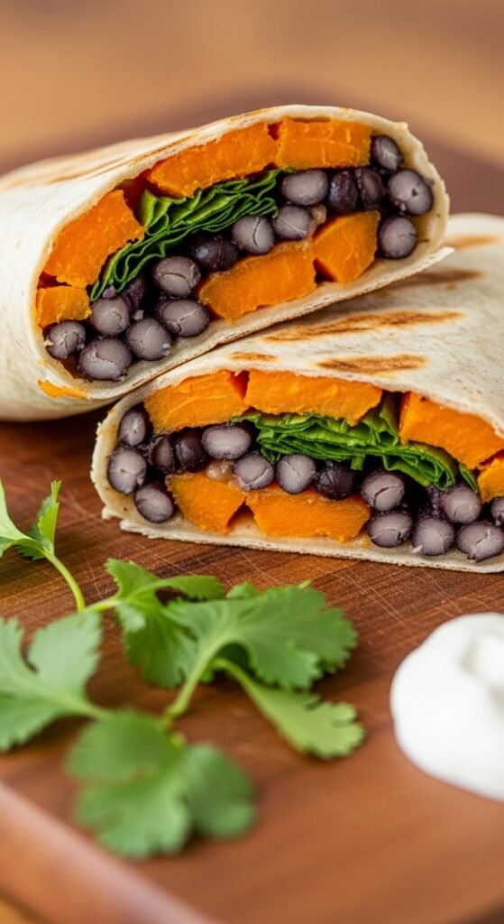 Sweet Potato and Black Bean Wrap