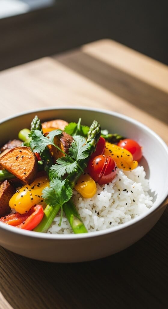 Spring Vegetable Rice Bowl